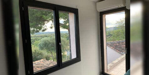 Fenêtre en fibre vue intérieur