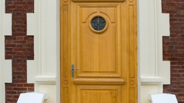 Porte entrée bois
