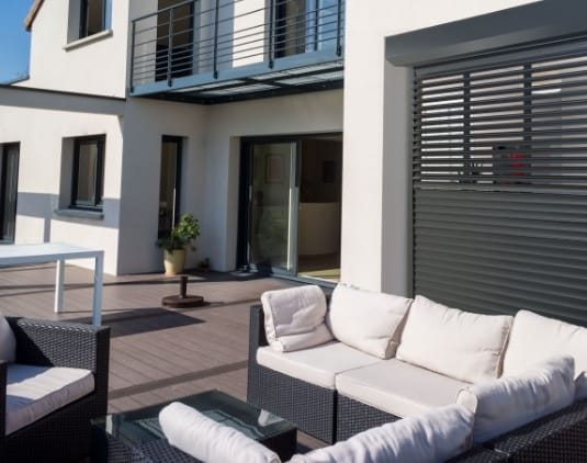 Volet roulant sur terrasse