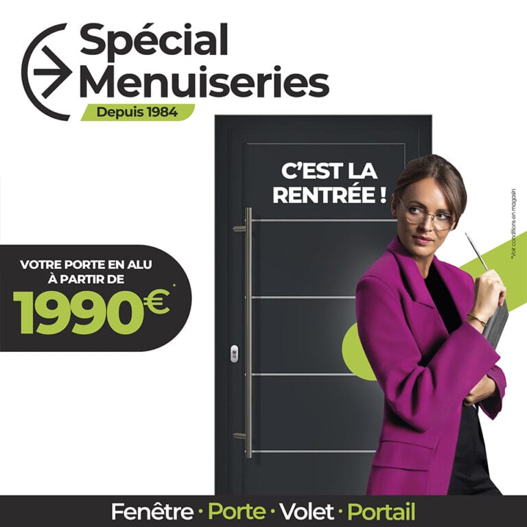 Votre porte en alu à partir de 1990€